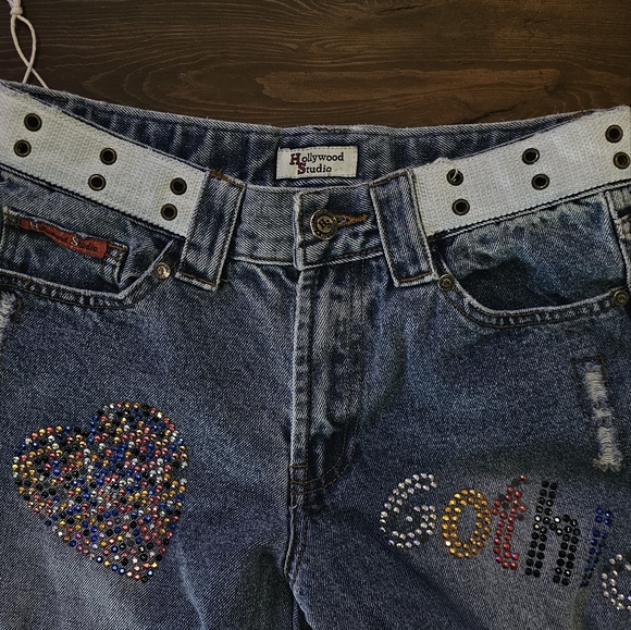 hollywood studio Denim - Vintage Hollywood studio bedazzled jeans